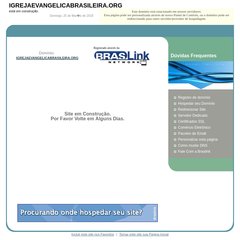 igrejaevangelicabrasileira.org Hospedar seu Domínio, Servidor Dedicado, Certificados SSL