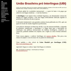 Uni&atilde;o Brasileira pr&oacute; Interl&iacute;ngua