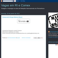 Vagas em RI e Comex