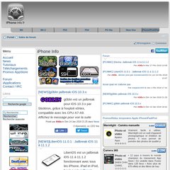 Tout le hack / jailbreak et applications iPhone/iTouch/iPad/AppleTV - iPhone-Info