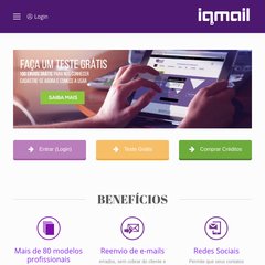 iqmailcomunica.com.br N&atilde;o sou cadastrado, Benef&iacute;cios, Pre&ccedil;os