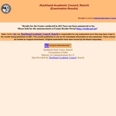 Jharkhand Academic Council Examination Results 2011 ----- Results by National Informatics