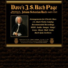 Dave's J.S. Bach Page