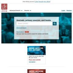  by Publisher, MyJSTOR, Accessibility