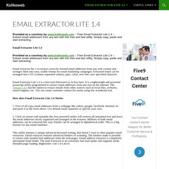 free online email extractor lite 1.4 free online email extractor lite 1.4