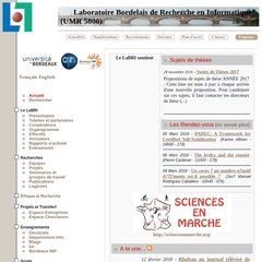  CNRS, IPB-ENSEIRB-MATMECA, Bordeaux Segalen, Présentation
