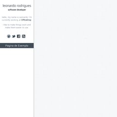 Leonardo Rodrigues Barbosa | Web Developer, Entrepreneur and Dreamer ;)