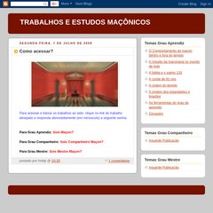 TRABALHOS E ESTUDOS MAÇÔNICOS