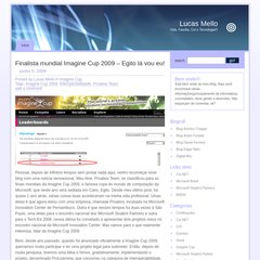 lucasmello.wordpress.com Início, Quem&nbsp;sou, Imagine Cup
