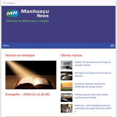 manhuacunews.com.br Início, Anuncie, Fale Conosco