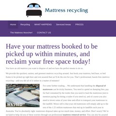 Www Mattress Recycling Com Au The Mattress Muncher