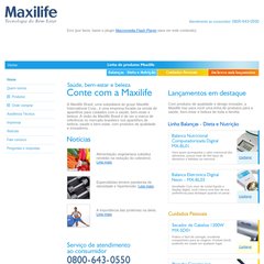 maxilifebrasil.com.br Maxilife Brasil Tecnologia bem-estar produtos cuidados pessoais cuidados com bebês balanças dieta nutrição saúde massagem higiene bucal pele ambiente lar secador nutrição prancha alisadora