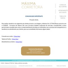 MÁXIMA CTVM - CÂMBIO