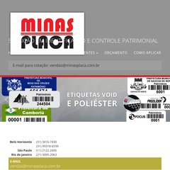 Minas Placa | Plaquetas e Etiquetas para identificação Patrimonial