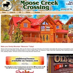 Www Moosecreekcrossing Com Pigeon Forge Cabin Rentals