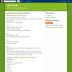 murockserver.blogspot.com Administração do nosso sever, 10:21, -MU Rock-