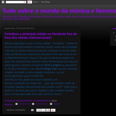Tudo sobre o mundo da música e famosos!