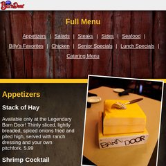 Www Odessabarndoor Com The Legendary Barn Door Restaurant And South