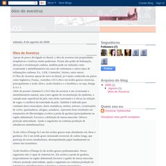 oleodeavestruz.blogspot.com Oleo de Avestruz, 09:19, 4 comentários