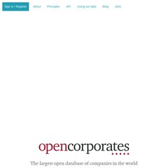 OpenCorporates :: The Open Database Of The Corporate World