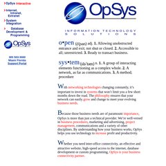 OpSys 305-503-3000 - Information Technology Solutions