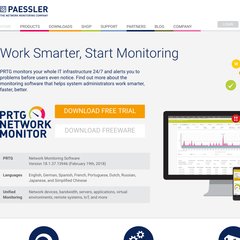 Network monitoring software, network performance management | Paessler