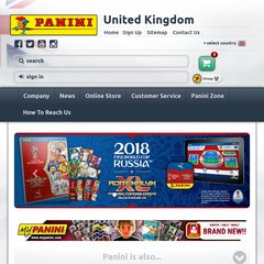  Panini branches around the world, Complete collections, Buy now, Buy now