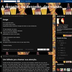 A respeito, ou despeito, das coisas.