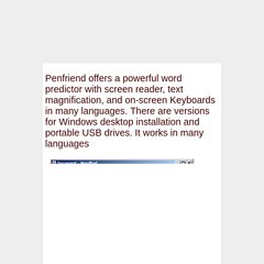 Penfriend Ltd | Word prediction, predictive text and screen reading