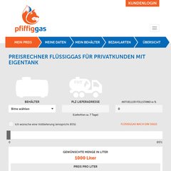 Flãƒâ¼ssiggas Preis Rechner