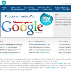 SEO PORTUGAL | EMPRESA SEO E PUBLICIDADE INTERNET - PosicionamentoWeb.com