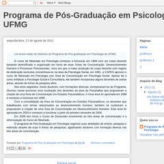 Programa de Pós-Graduação em Psicologia UFMG