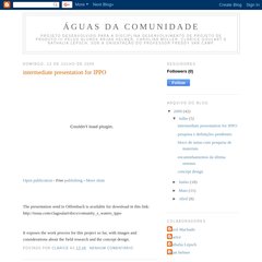 águas da comunidade