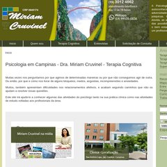 Psicóloga Dra. Miriam Cruvinel - Psicologia em Campinas, Terapeuta Cognitiva - Início