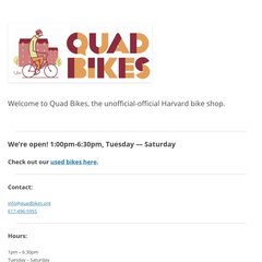 Quad Bikes | The non-profit bike shop for the Harvard community