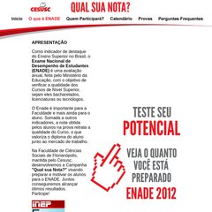 Qual Sua Nota? Enade 2012 .::. Cesusc