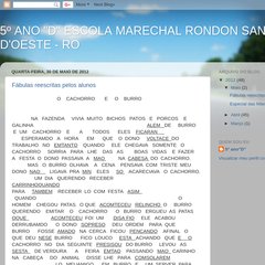 5º ANO D ESCOLA MARECHAL RONDON SANTA LUZIA D'OESTE - RO