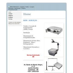 RDM SERVIÇOS - Campinas: Vendas - Locação - Instalação e Manutenção - Projetor,