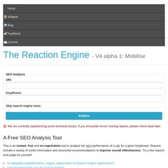 reactionengine.com The Reaction Engine, Automated SEO, SEO Software