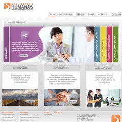 realizacoeshumanas.com.br INSTITUCIONAL, SERVIÇOS, CLIENTES