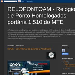 RELOPONTOAM - Relógios de Ponto Homologados portária 1.510 do MTE
