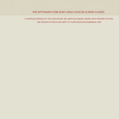 Riptionary.com - Surf Lingo Lexicon