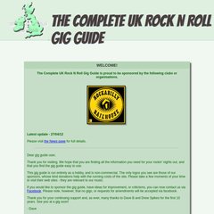 The Complete UK Rock n Roll Gig Guide