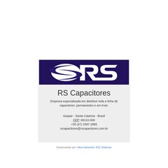 rscapacitores.com.br RS Capacitores, empresa, capcitores