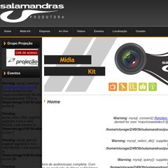 salamandras.com.br M&iacute;dia Kit, Empresa, Ao Vivo