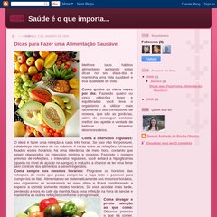 Saúde é o que importa...