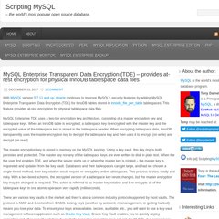  MySQL, Scripting, Perl, jQuery