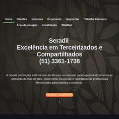  Área de Atuação, Trabalhe Conosco, Acesso Clientes, Acesso Seradil