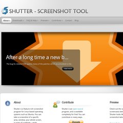 shutter-project.org screenshot, screen capture, bildschirmfoto