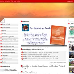  - Apresentação, - Escritórios, - Dioceses, - Relação de cursos